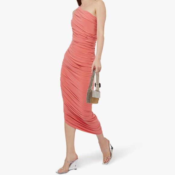 Norma Kamali Diana Gown Coral Pink S - Picture 3 of 8